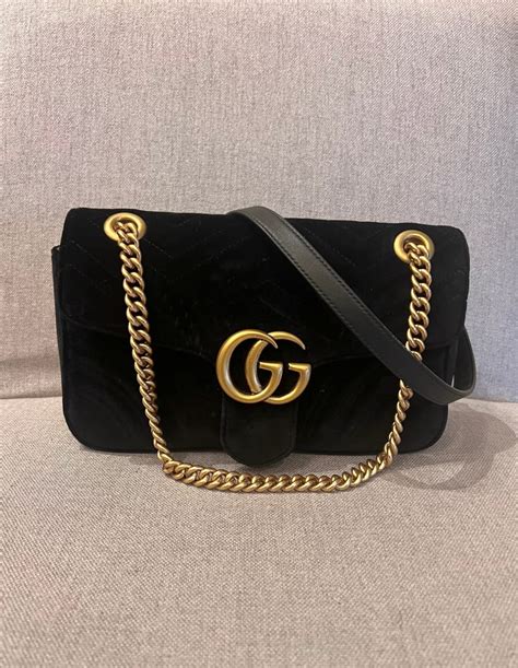 gucci marmont nera velluto|gucci marmont handbags.